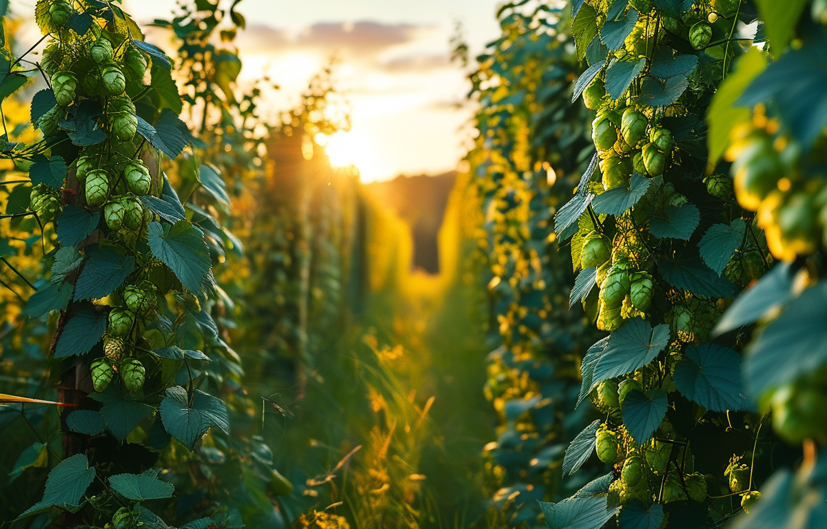 Imagem campo de lúpulos